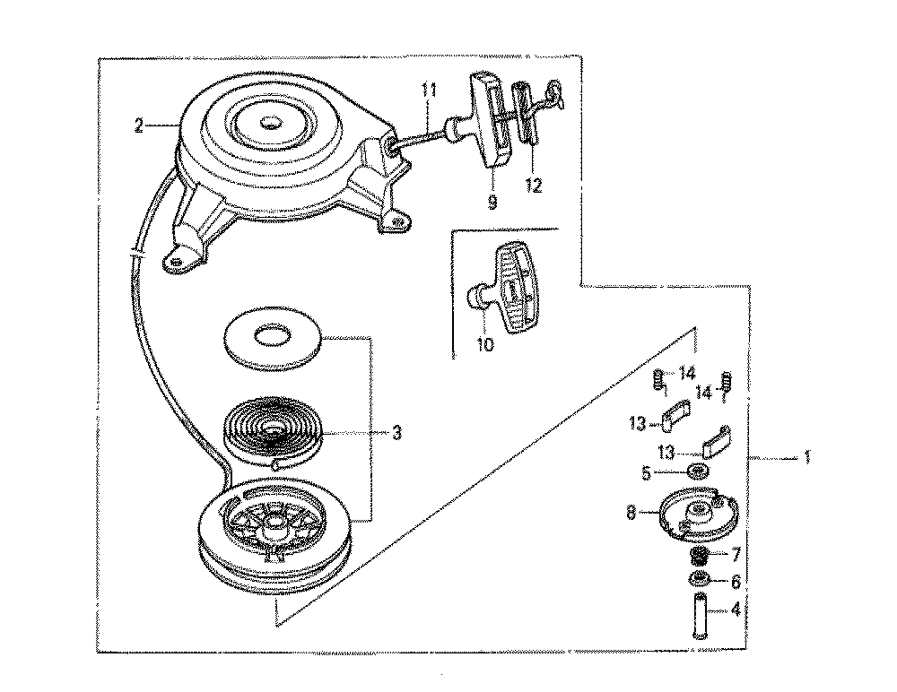 Fig-0 Diagram and Parts List for GXV140 Type N1SA Honda Engine