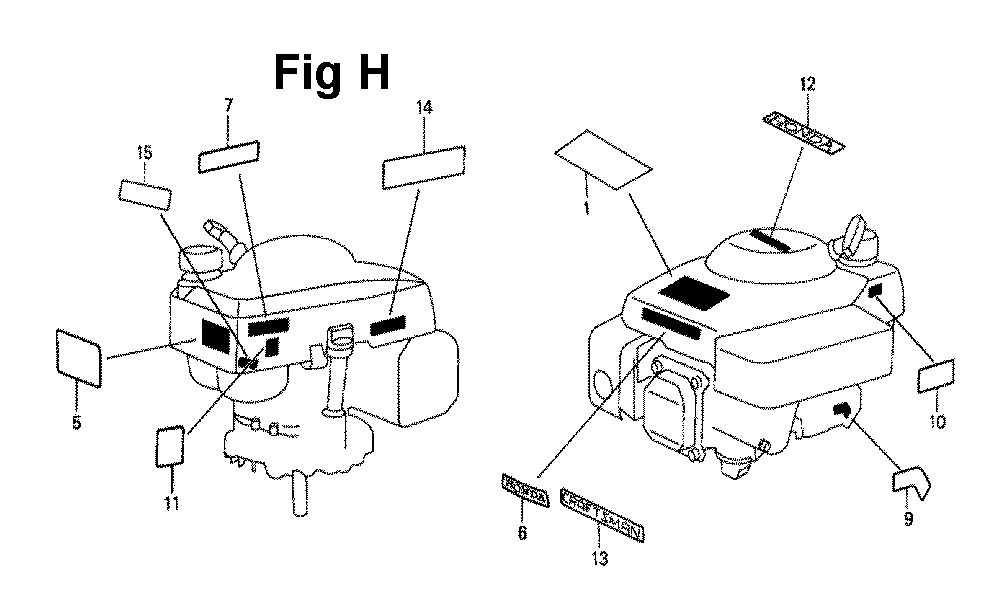 Fig-13 Diagram and Parts List for GXV140 Type N2M Honda Engine