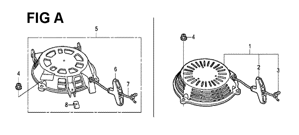 Fig-1 Diagram and Parts List for GCV190LA Type SBH Honda Engine
