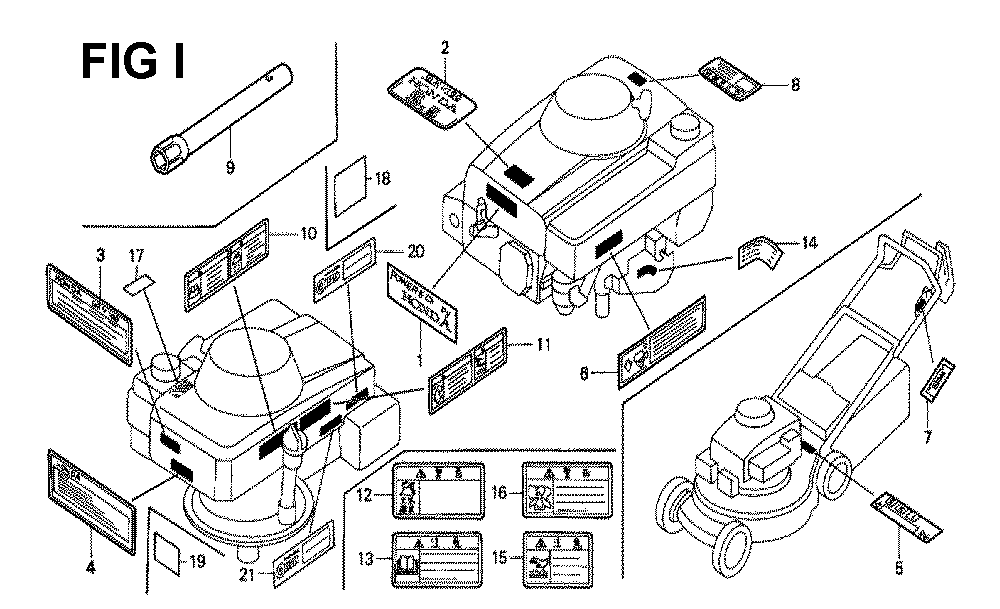 Fig-6 Diagram and Parts List for GXV160 Type SFL Honda Engine