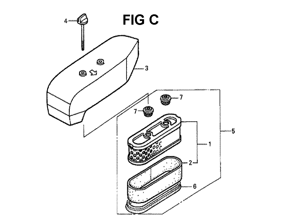 Fig-1 Diagram and Parts List for GXV160K1 Type N1E Honda Engine