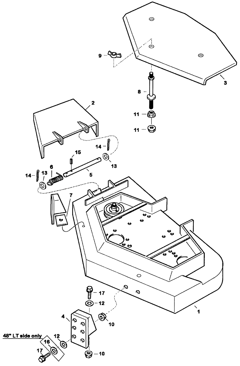 Cutterdeck (36-Inch And 48-Inch) Diagram and Parts List for CD7048K1CCD1 (Type  48)(CCD1-2000001 - 9999999) Honda Lawn Tractor Accessories