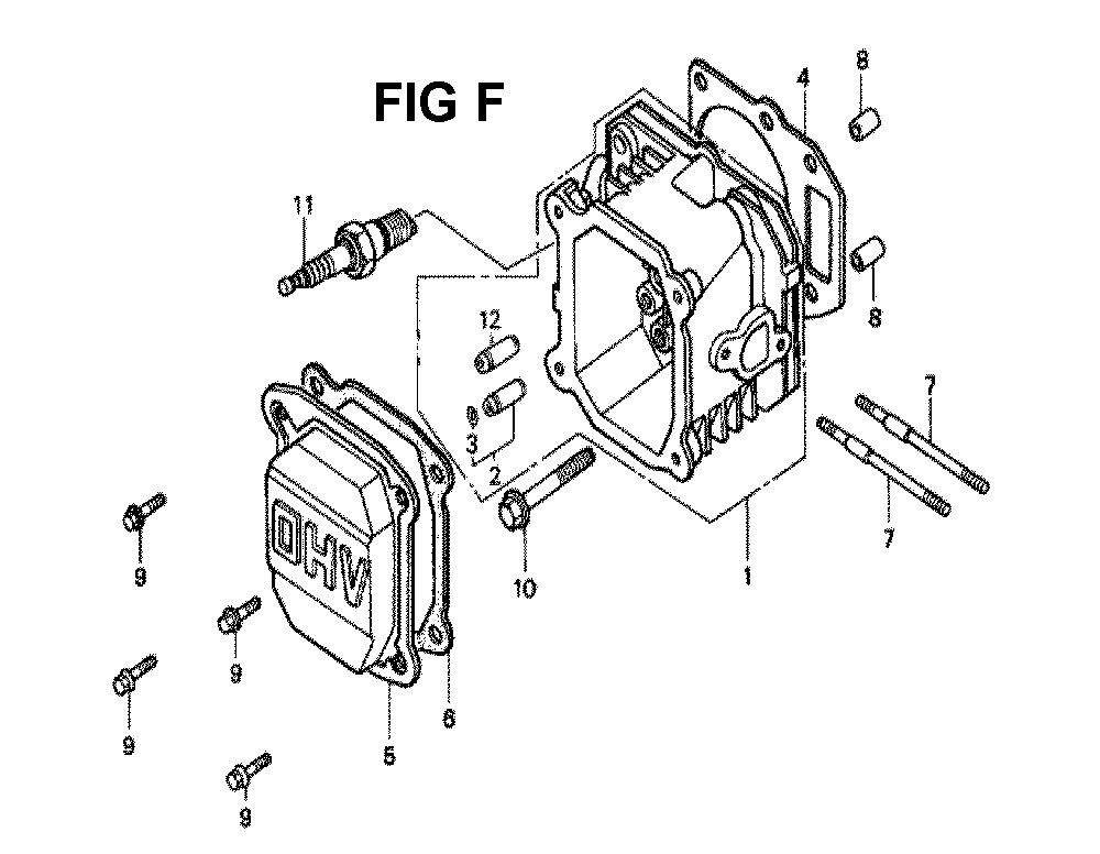 Fig-7 Diagram and Parts List for GXV140 Type N2V Honda Engine