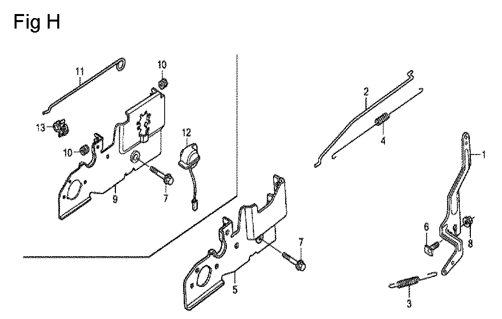 Fig-8 Diagram and Parts List for GCV190LA Type N5AP Honda Engine