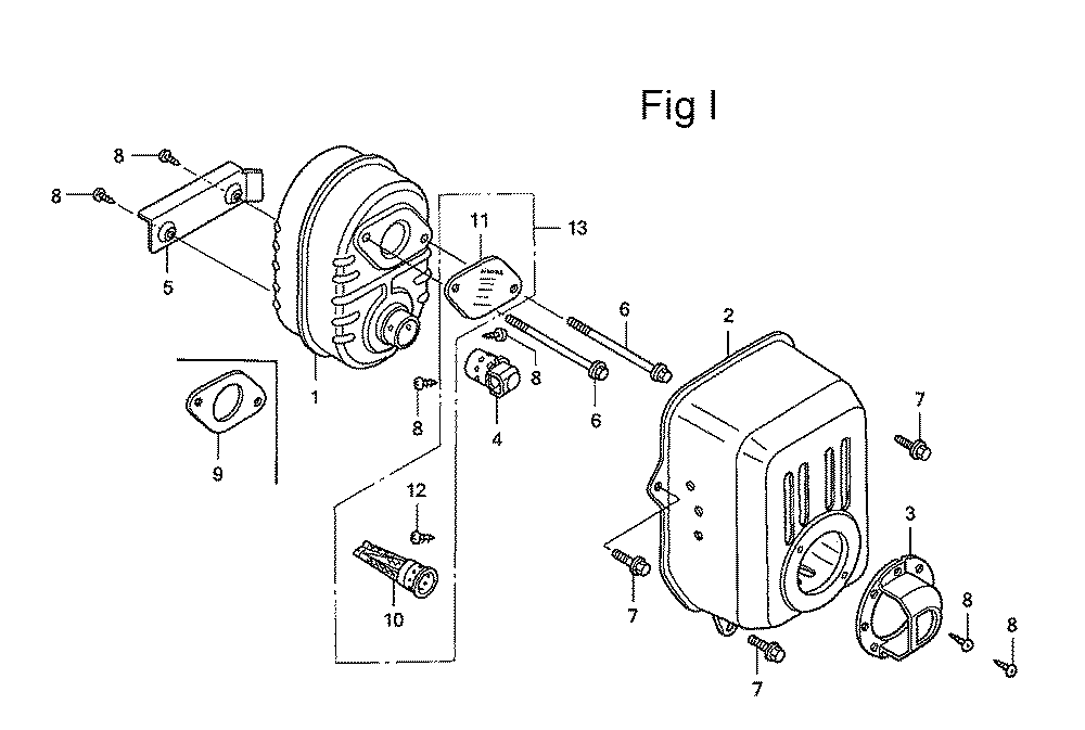Fig-9 Diagram and Parts List for GC160 Type PXA Honda Engine