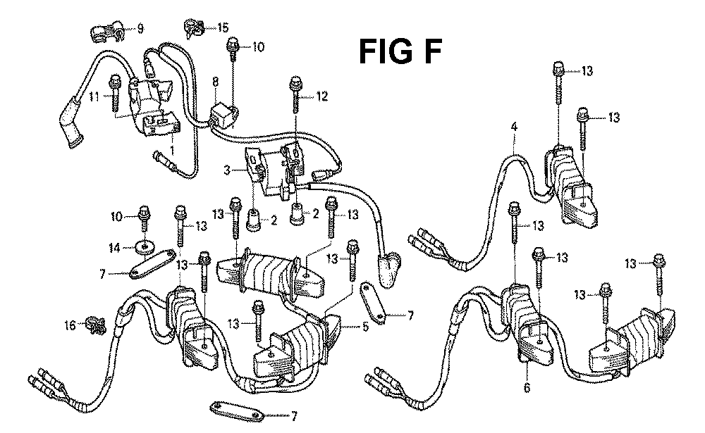 Fig-14 Diagram and Parts List for GXV530 Type PXA1A Honda Engine