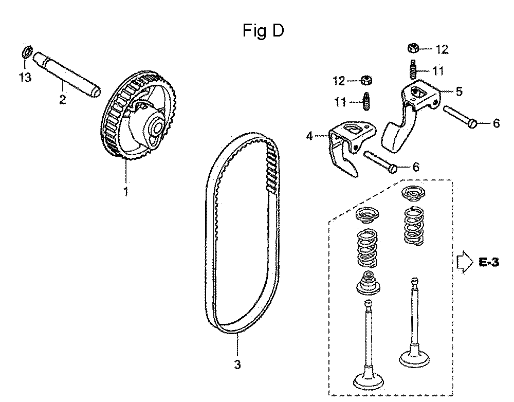 Fig-4 Diagram and Parts List for GC160A Type QEAF Honda Engine