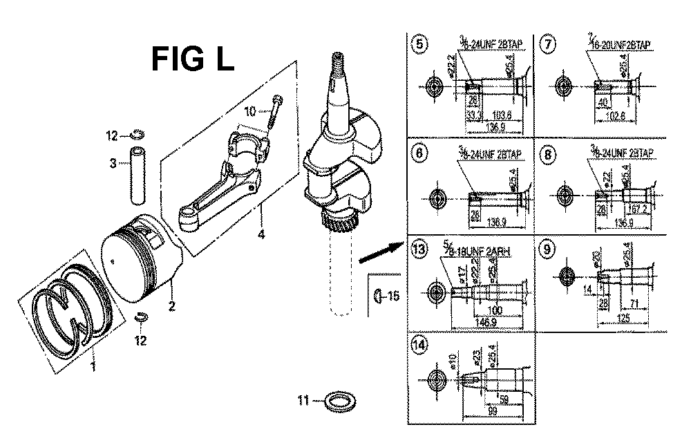 Fig-2 Diagram and Parts List for GXV160H2 Type N45 Honda Engine