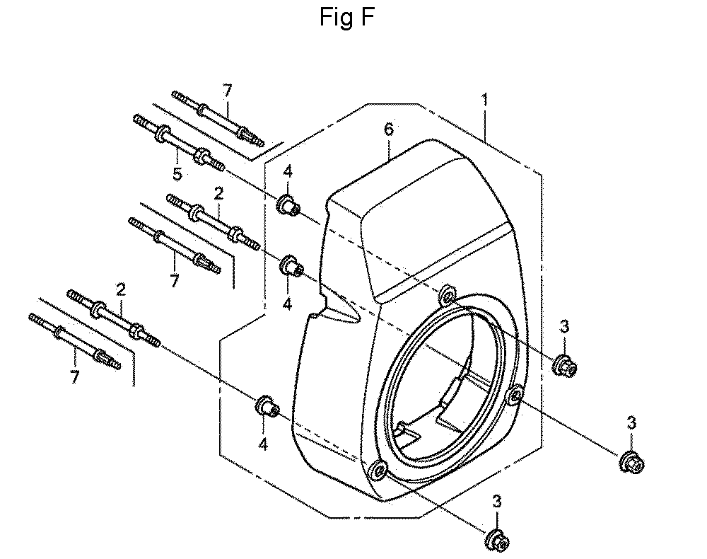Fig-6 Diagram and Parts List for GC160A Type QHAJ Honda Engine