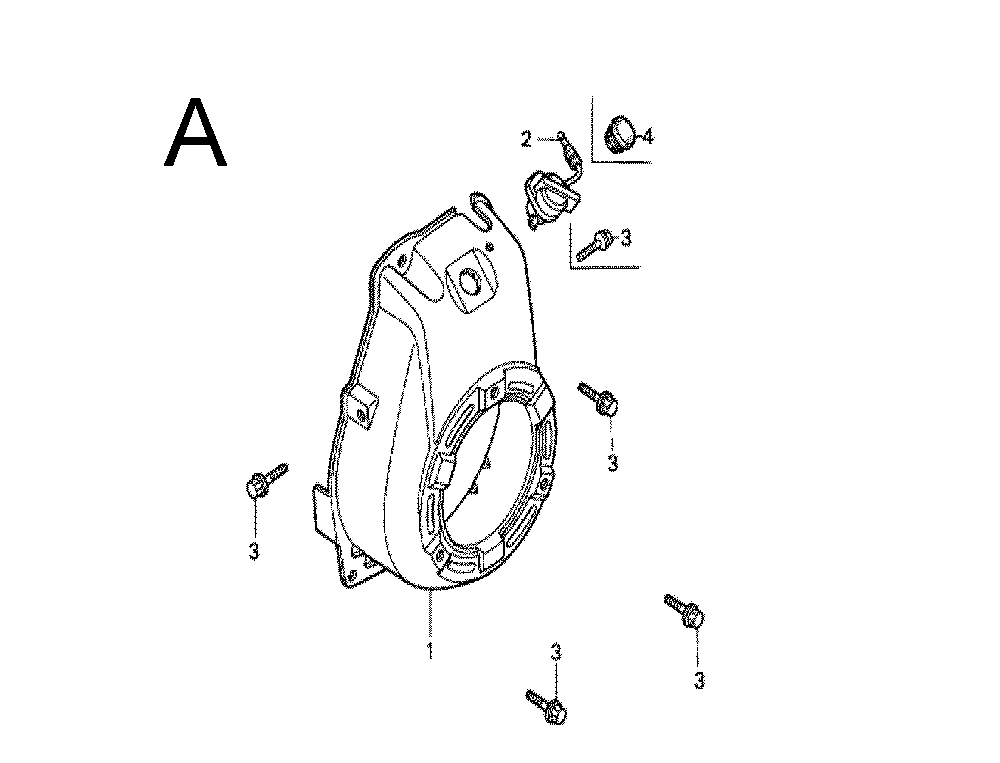 Fig-1 Diagram and Parts List for GX100 Type QBE Honda Engine
