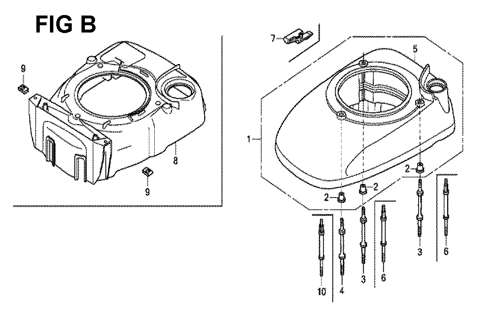 Fig-2 Diagram and Parts List for GCV190LA Type G5B Honda Engine