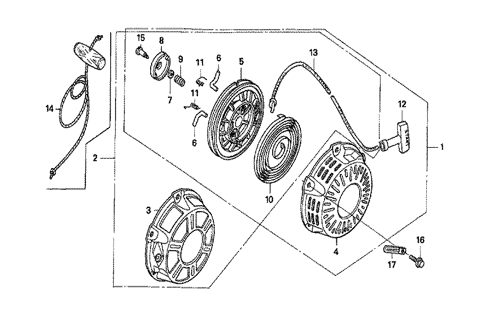 Fig-0 Diagram and Parts List for GX160K1 Type QNZ Honda Engine