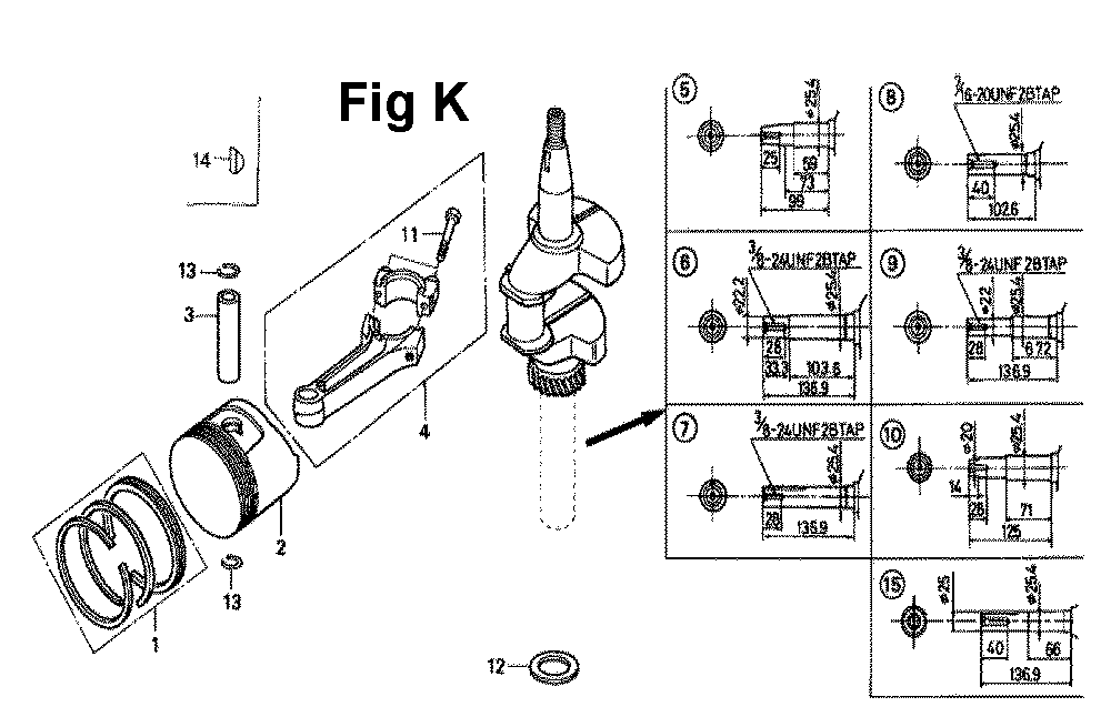 Fig-2 Diagram and Parts List for GXV160 Type N12 Honda Engine