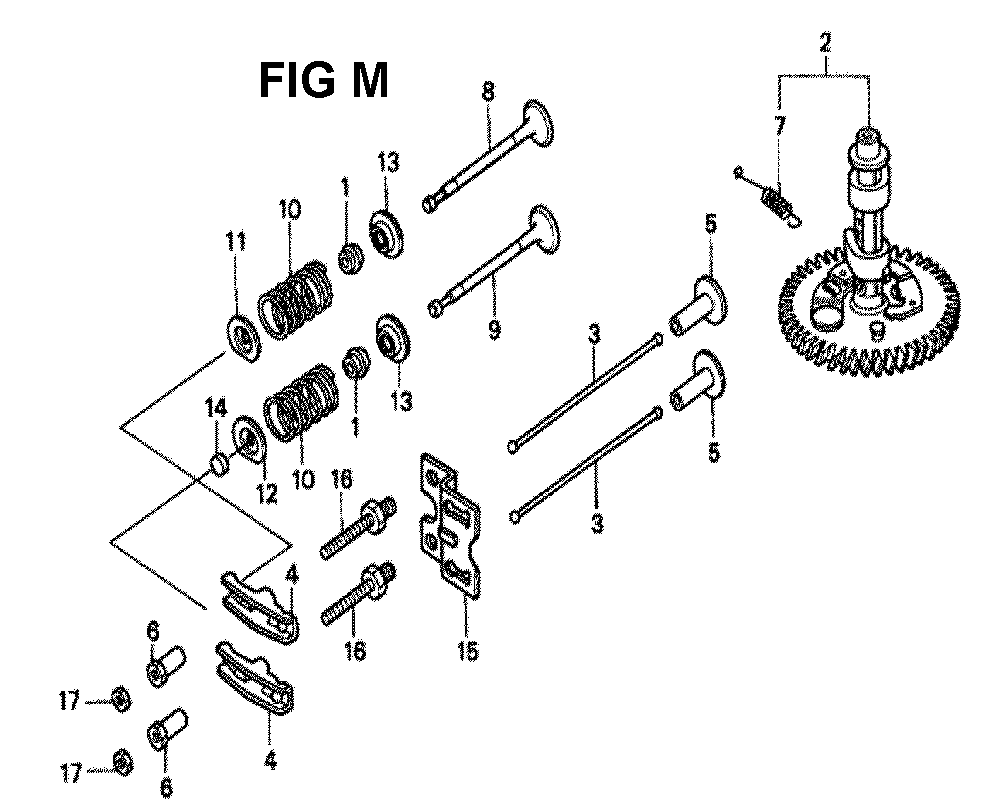 Fig-7 Diagram and Parts List for GXV340K2 Type DN Honda Engine