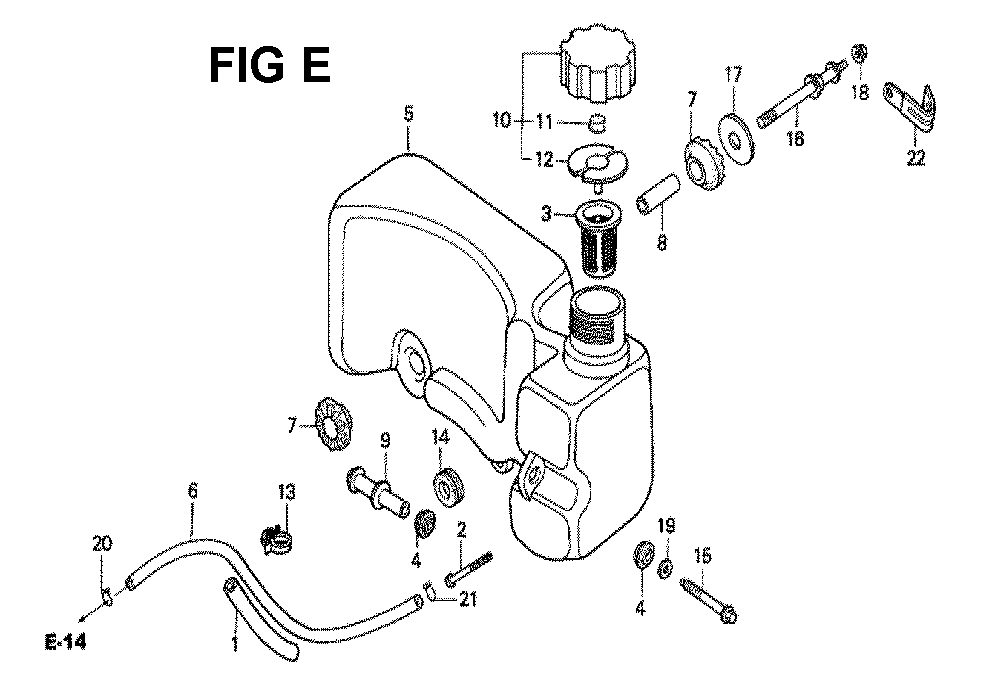 Fig-6 Diagram and Parts List for GXV160 Type N5 Honda Engine