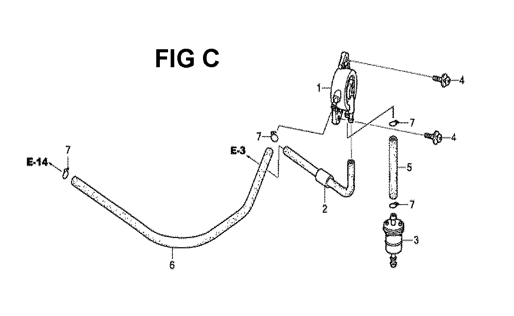 Fig-10 Diagram and Parts List for GXV530 E3-1070150 Honda Engine