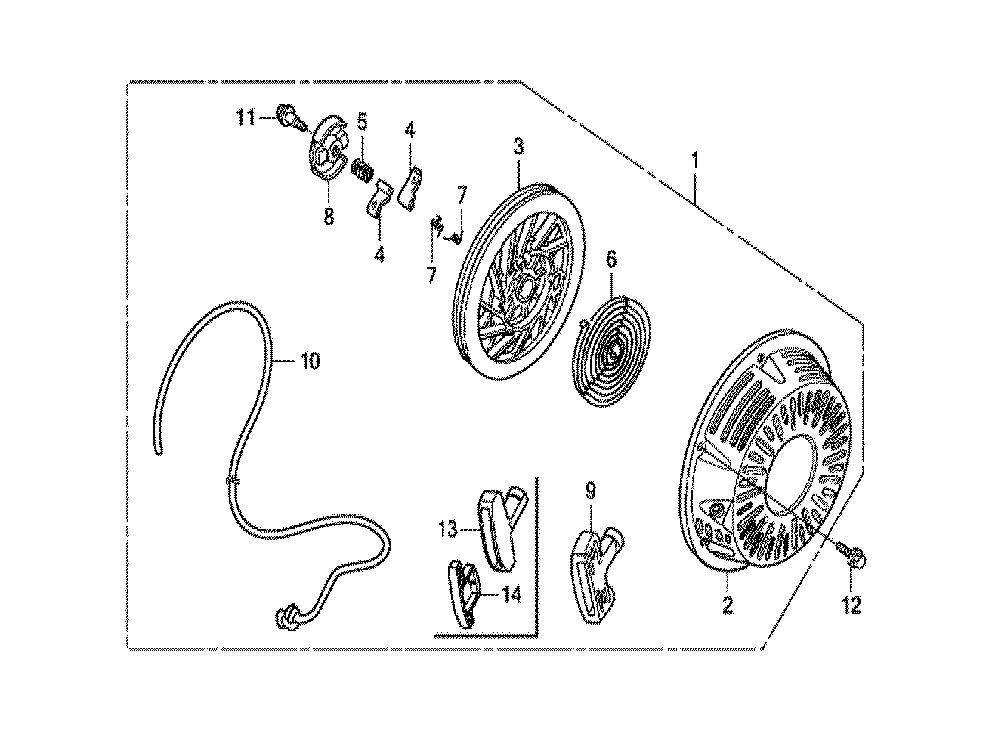 Fig-0 Diagram and Parts List for GX240U1 Type QHQ4 Honda Engine