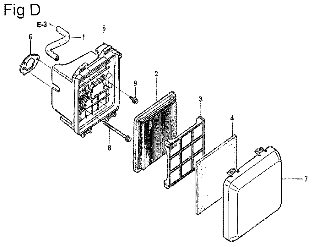 Fig-4 Diagram and Parts List for GSV190A Type S3TE Honda Engine