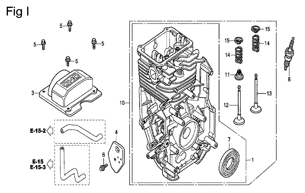 Fig-9 Diagram and Parts List for GC160 Type VHE Honda Engine