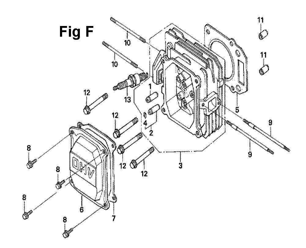 Fig-7 Diagram and Parts List for GXV160UA1 Type N1AH Honda Engine