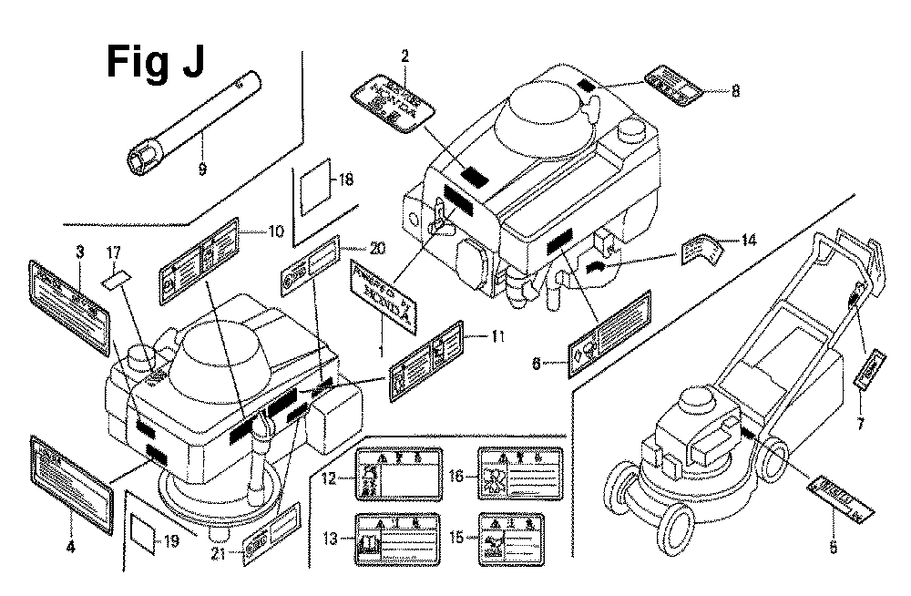 Fig-11 Diagram and Parts List for GXV160 Type N1E2 Honda Engine