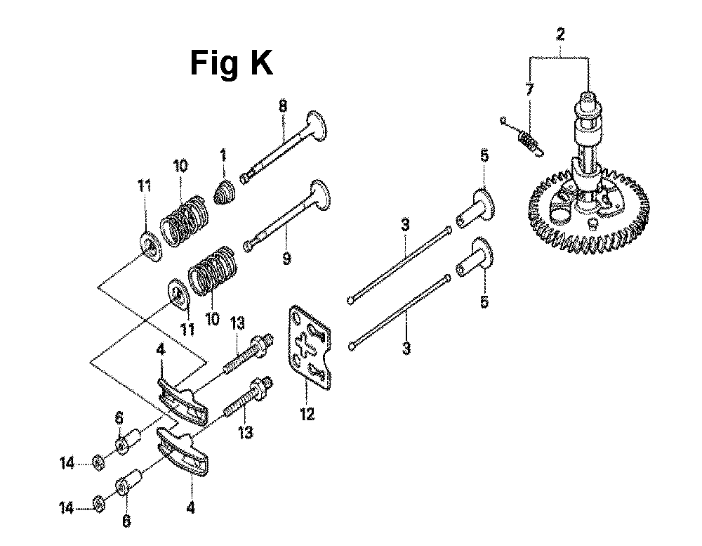Fig-10 Diagram and Parts List for GXV160A1 Type N12 Honda Engine