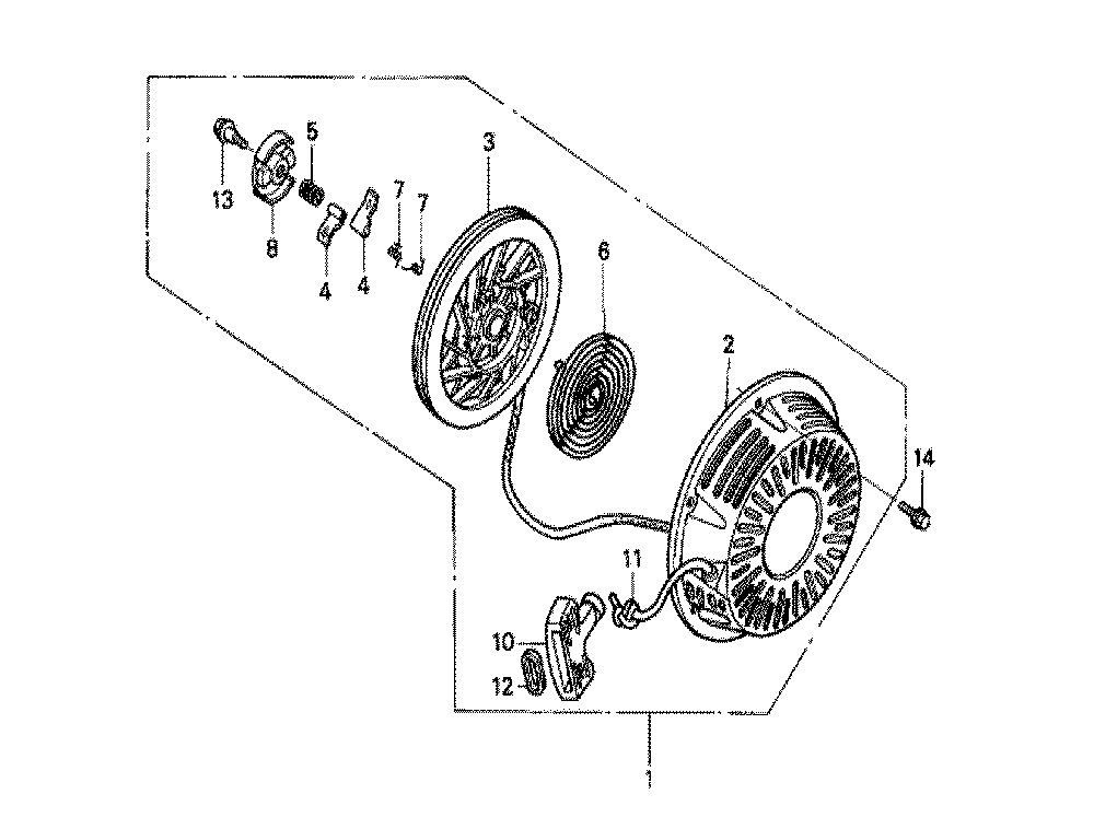 Fig-0 Diagram and Parts List for GX240K1 Type EN2A Honda Engine