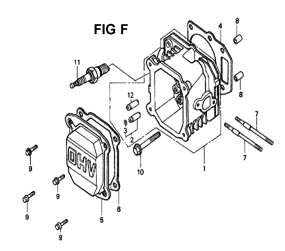 Fig-8 Diagram and Parts List for GXV140 Type A2YC Honda Engine