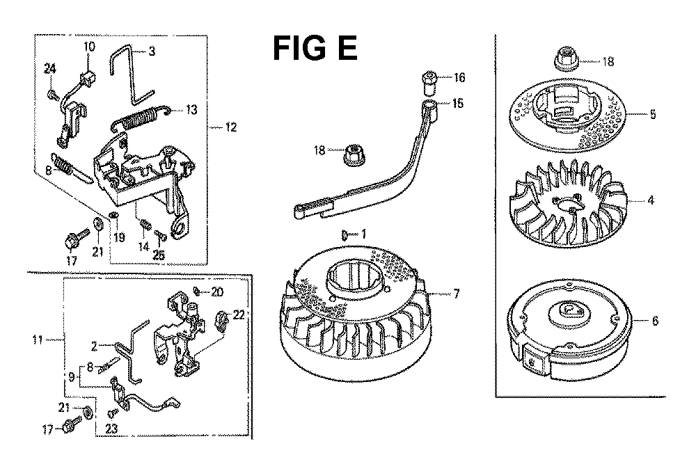 Fig-12 Diagram and Parts List for GXV140 Type A2YC Honda Engine