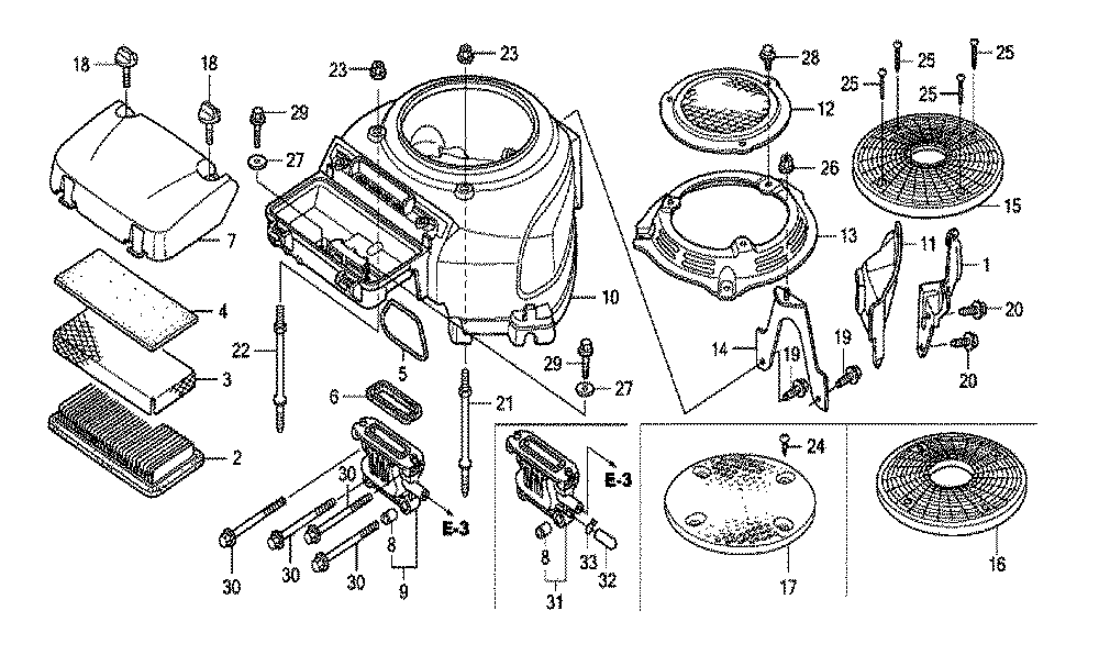 Fig-0 Diagram and Parts List for GXV530R Type QXU4 Honda Engine