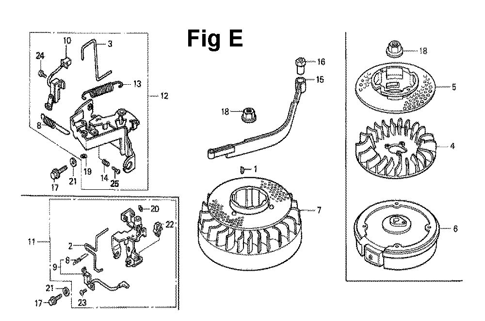 Fig-6 Diagram and Parts List for GXV140 Type A1YY Honda Engine