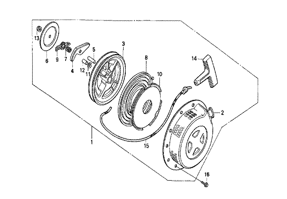 Fig-0 Diagram and Parts List for GX160K1 Type VSG2 Honda Engine