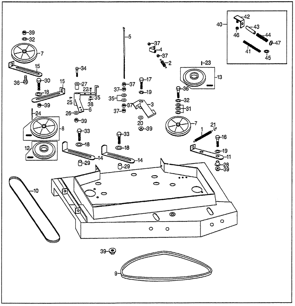 Mower Deck Drive (-1000677) Diagram and Parts List for CD7036CCD2 (Type  36)(CCD2-1000001 - 2000000) Honda Lawn Tractor Accessories