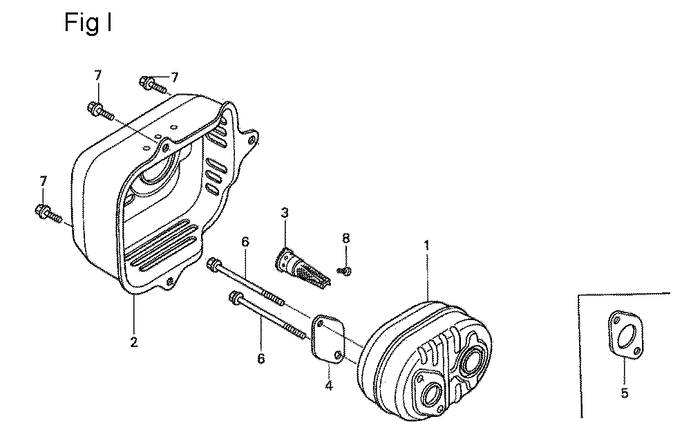 Fig-9 Diagram and Parts List for GSV190A Type N5AF Honda Engine