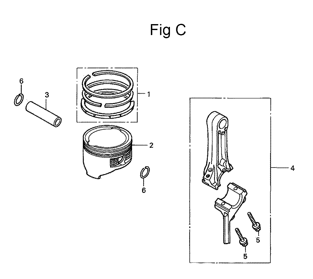 Fig-3 Diagram and Parts List for GC160 Type QHA Honda Engine