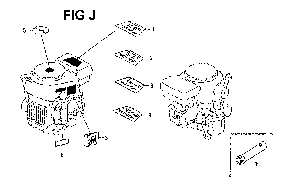 Fig-5 Diagram and Parts List for GXV530 Type QEA3A Honda Engine