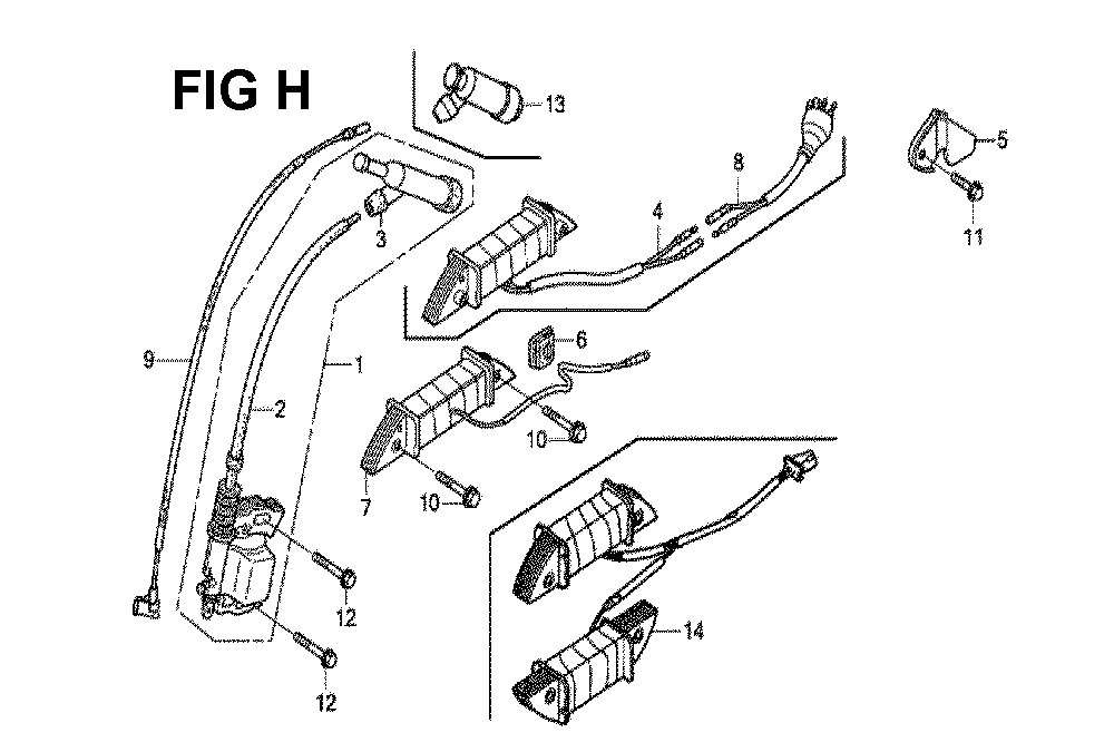 Fig-10 Diagram and Parts List for GX160H1 Type SX3 Honda Engine