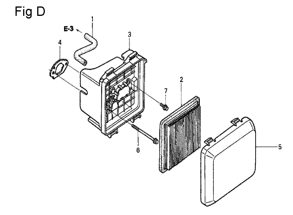 Fig-4 Diagram and Parts List for GCV190A Type A1AF Honda Engine