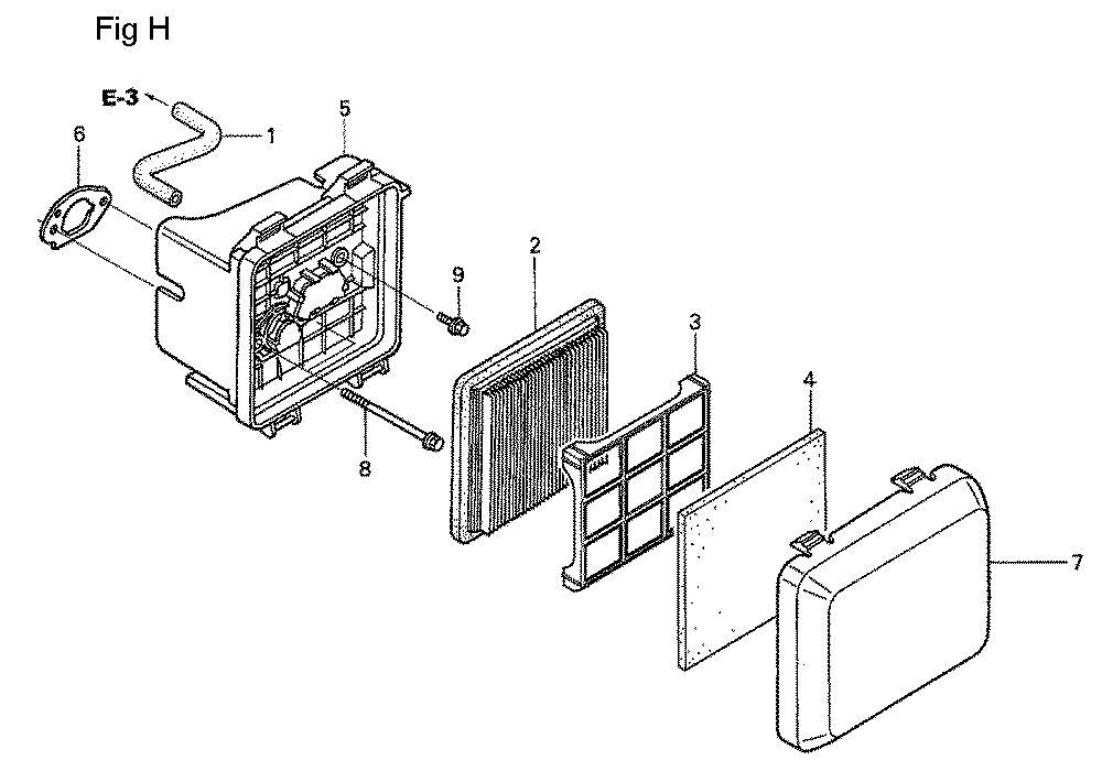 Fig-8 Diagram and Parts List for GSV190A Type A1A Honda Engine