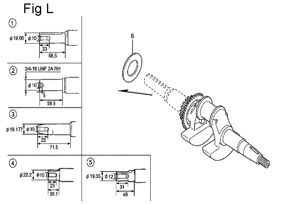 Fig-12 Diagram and Parts List for GC160LA Type PHA Honda Engine