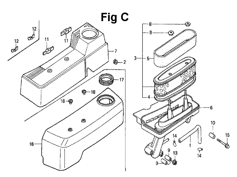 Fig-10 Diagram and Parts List for GXV160 Type A1L2 Honda Engine