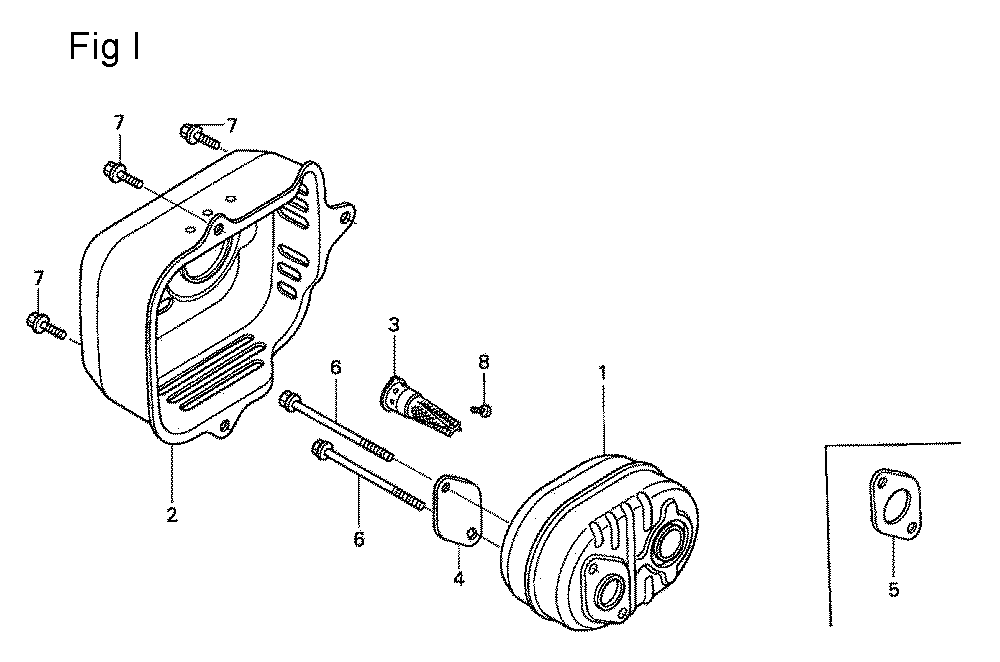 Fig-9 Diagram and Parts List for GSV190A Type S1A Honda Engine