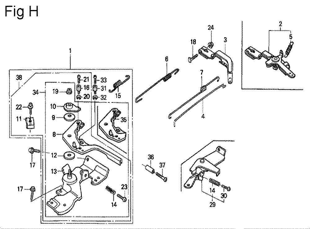 Fig-10 Diagram and Parts List for GX200 Type VX4P Honda Engine