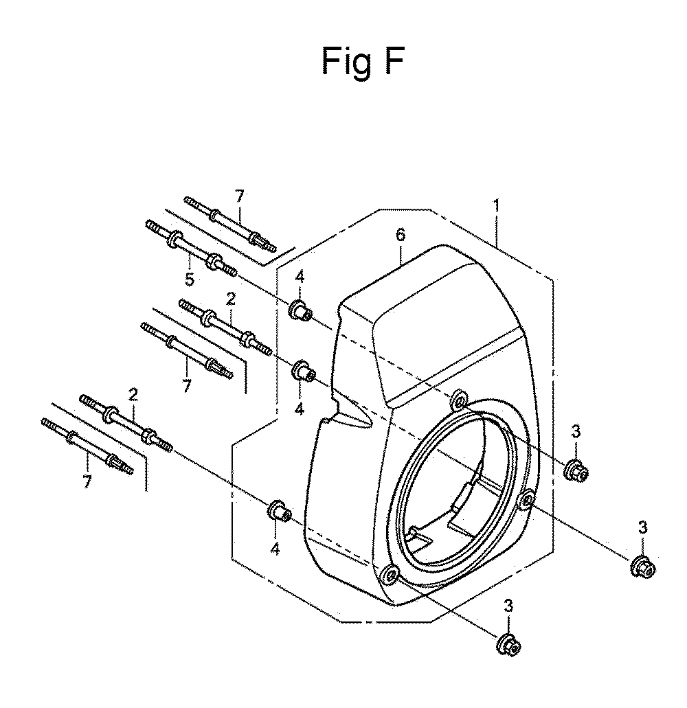 Fig-6 Diagram and Parts List for GC160 Type PXA Honda Engine