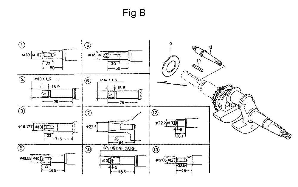 Fig-2 Diagram and Parts List for GC135 Type WME2 Honda Engine