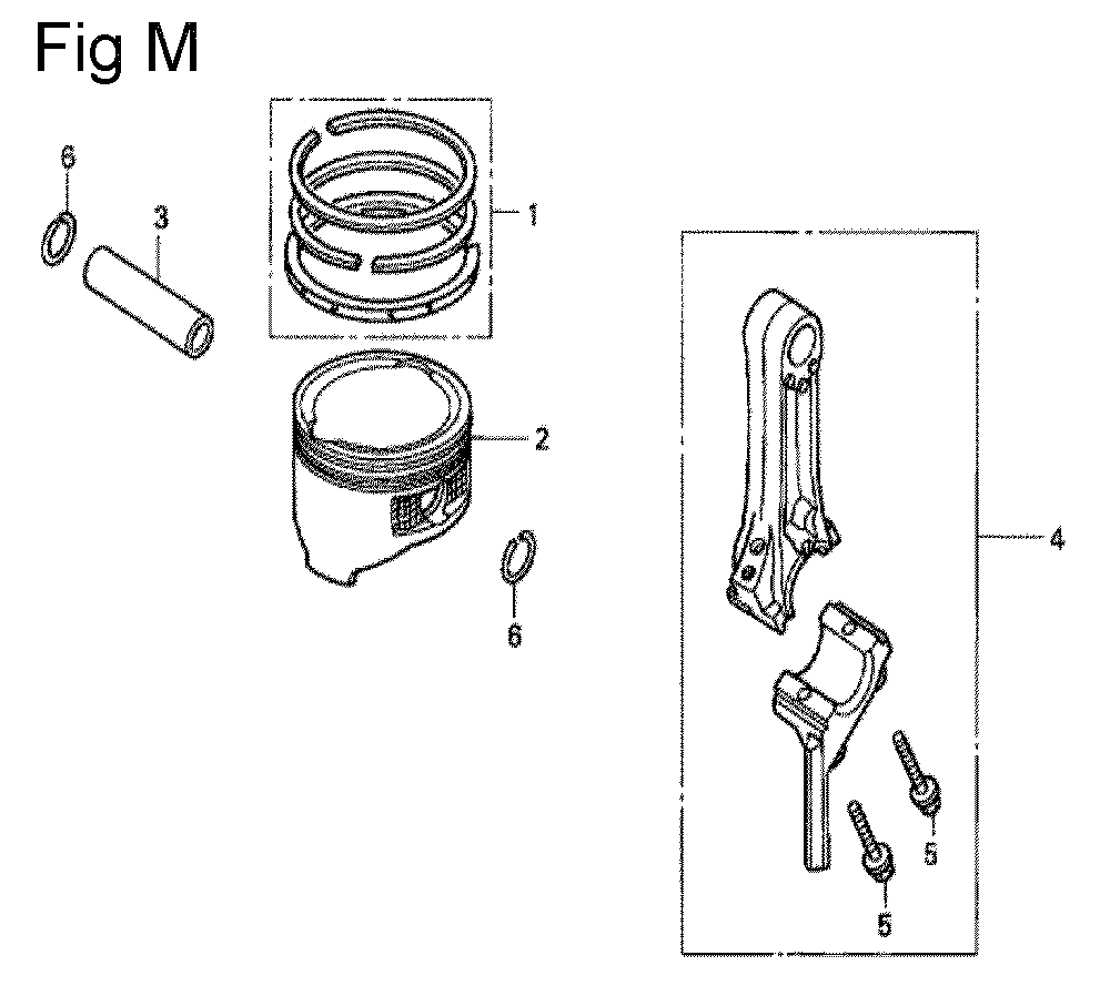 Fig-13 Diagram and Parts List for GC160 Type VXE Honda Engine
