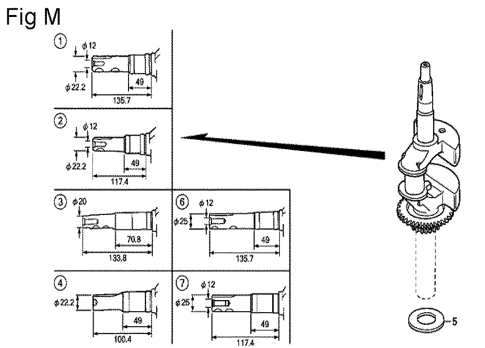 Fig-13 Diagram and Parts List for GSV190A Type S3TE Honda Engine