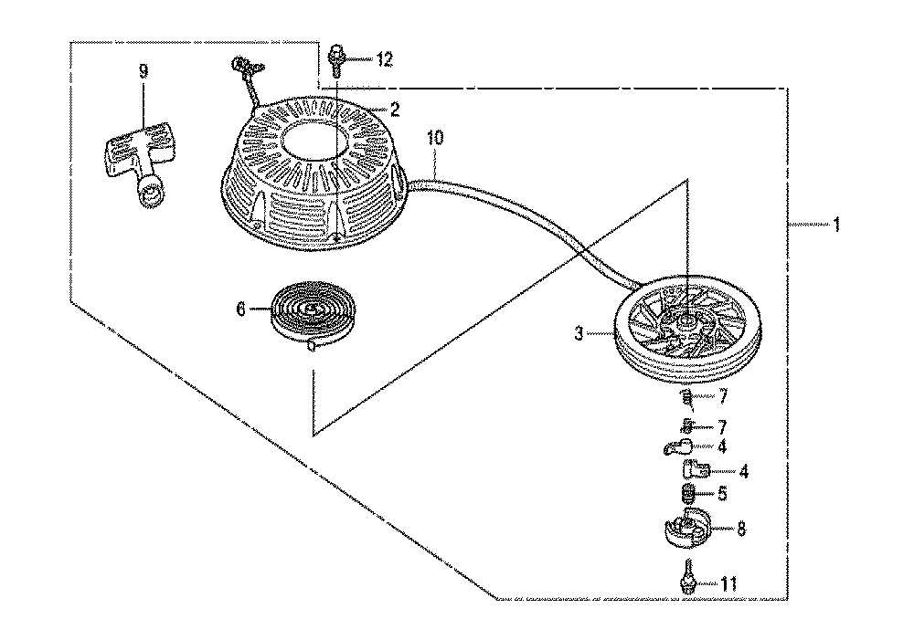 Fig-0 Diagram and Parts List for GXV530U Type QRA5 Honda Engine