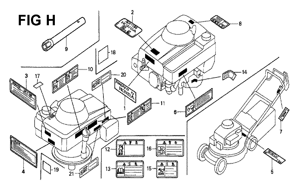 Fig-7 Diagram and Parts List for GXV160K1 Type N4 Honda Engine