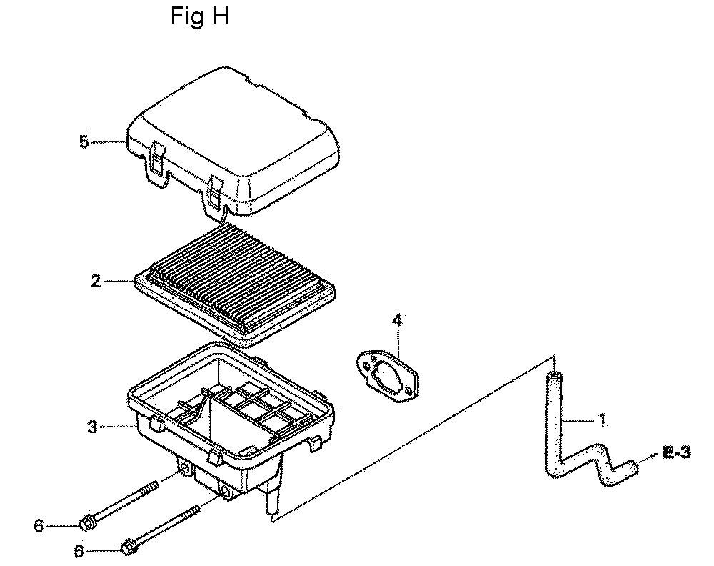 Fig-8 Diagram and Parts List for GC190A Type QEA Honda Engine